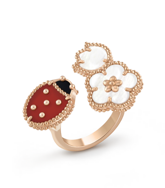 [TOPON]LUCKY 3 MOTIF ROSE GOLD RING