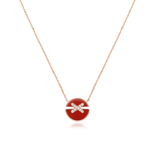 [TOPON]JEUX DE ROSE GOLD DIAMOND NECKLACE