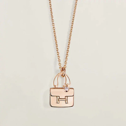 [TOPON]AMULETTE PEDANT ROSE GOLD NECKLACE