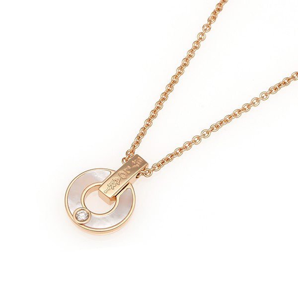 [TOPON]GARI NECKLACE PINK GOLD MOP