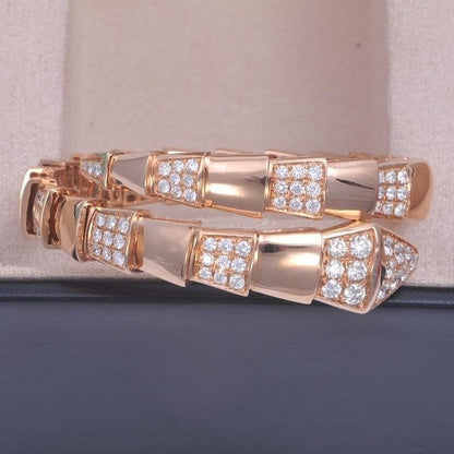 [TOPON]SERPENTI WIDE BRACELET PINK GOLD DIAMOND