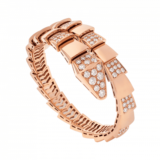 [TOPON]SERPENTI WIDE BRACELET PINK GOLD DIAMOND