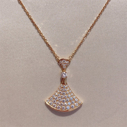 [TOPON]DREAM NECKLACE PINK GOLD FULL DIAMOND