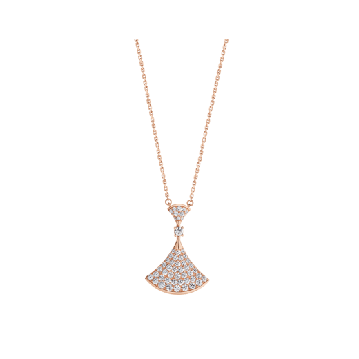 [TOPON]DREAM NECKLACE PINK GOLD FULL DIAMOND