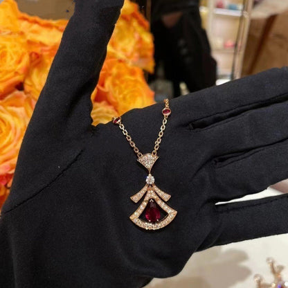 [TOPON]DREAM NECKLACE CARNELIAN DIAMOND PINK GOLD