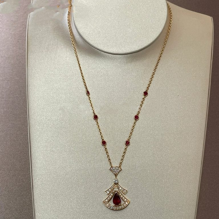 [TOPON]DREAM NECKLACE CARNELIAN DIAMOND PINK GOLD