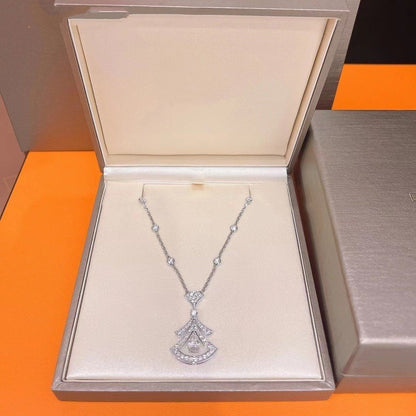 [TOPON]DREAM NECKLACE WHITE DIAMOND SILVER