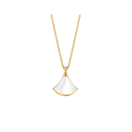 [TOPON]DREAM NECKLACE WHITE MOP GOLD 1 DIAMOND