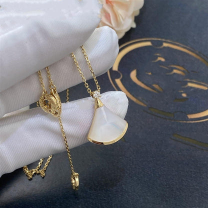 [TOPON]DREAM NECKLACE WHITE MOP GOLD 1 DIAMOND