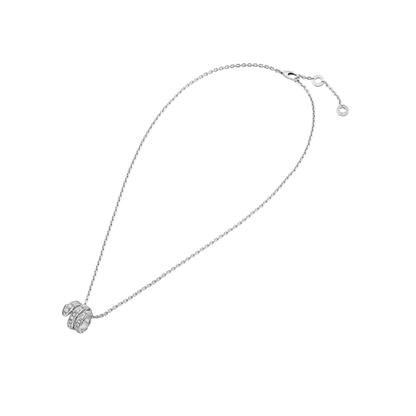 [TOPON]SERPENTI SILVER NECKLACE DOUBLE RING DIAMOND