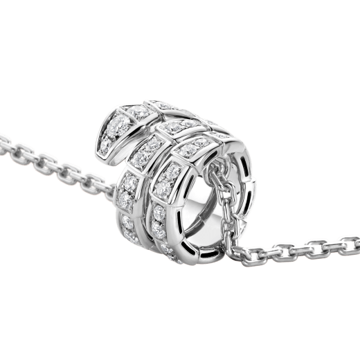 [TOPON]SERPENTI SILVER NECKLACE DOUBLE RING DIAMOND