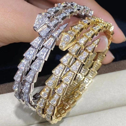 [TOPON]SERPENTI BRACELET GOLD DIAMOND DOUBLE ROW