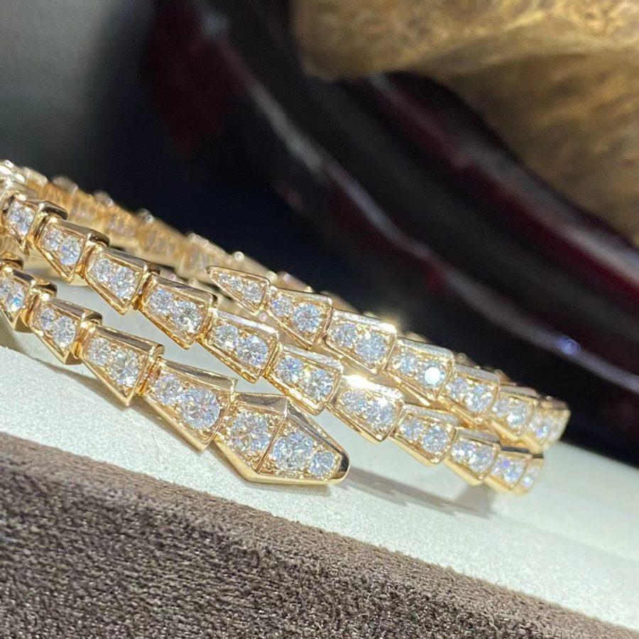 [TOPON]SERPENTI BRACELET GOLD DIAMOND DOUBLE ROW