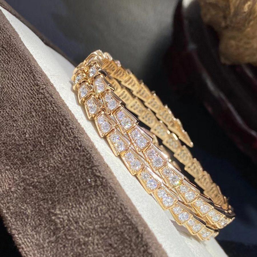 [TOPON]SERPENTI BRACELET GOLD DIAMOND DOUBLE ROW