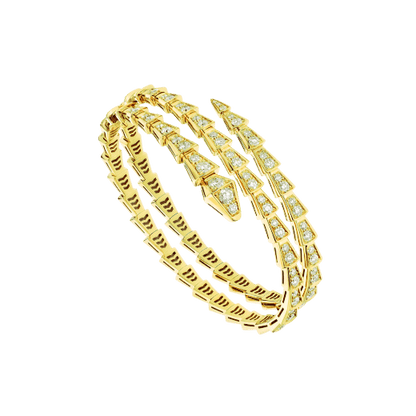 [TOPON]SERPENTI BRACELET GOLD DIAMOND DOUBLE ROW