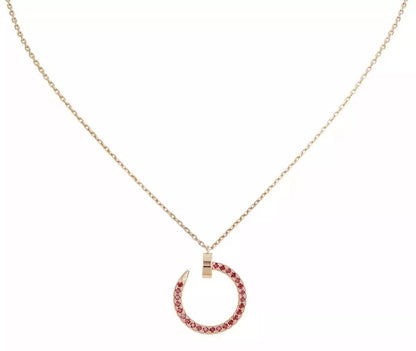 [TOPON]JUSTE NECKLACE GOLD RED DIAMONDS