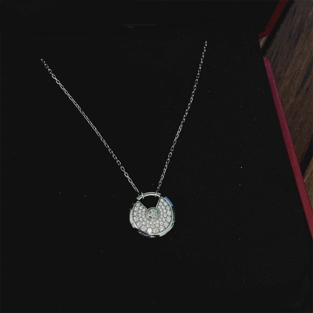 [TOPON]AMULETTE SILVER FULL DIAMOND NECKLACE