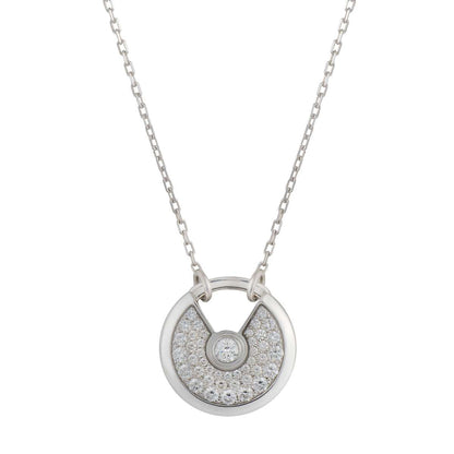 [TOPON]AMULETTE SILVER FULL DIAMOND NECKLACE