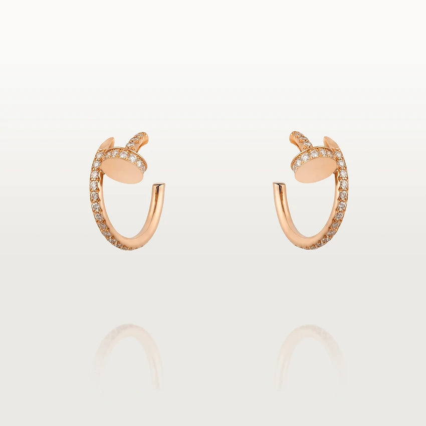 [TOPON]JUSTE EARRINGS 12.75MM PINK GOLD DIAMOND