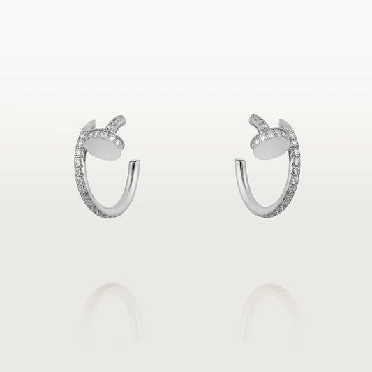 [TOPON]JUSTE EARRINGS 12.75MM SILVER DIAMOND