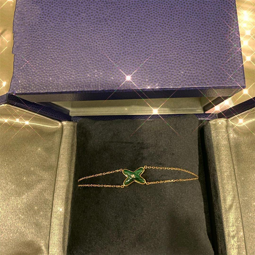 [TOPON]JEUX BRACELET MALACHITE PINK GOLD 1 DIAMOND