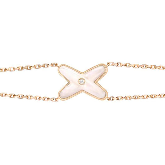 [TOPON]JEUX BRACELET WHITE MOP PINK GOLD 1 DIAMOND