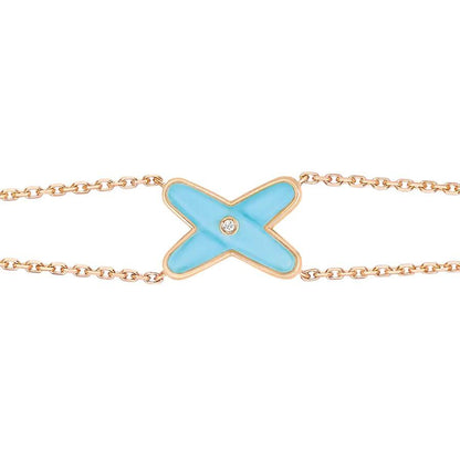 [TOPON]JEUX BRACELET TURQUOISE PINK GOLD 1 DIAMOND