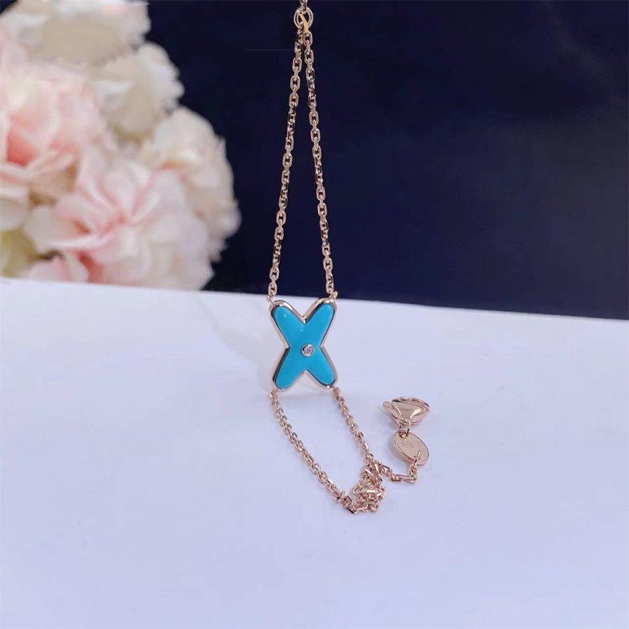 [TOPON]JEUX BRACELET TURQUOISE PINK GOLD 1 DIAMOND