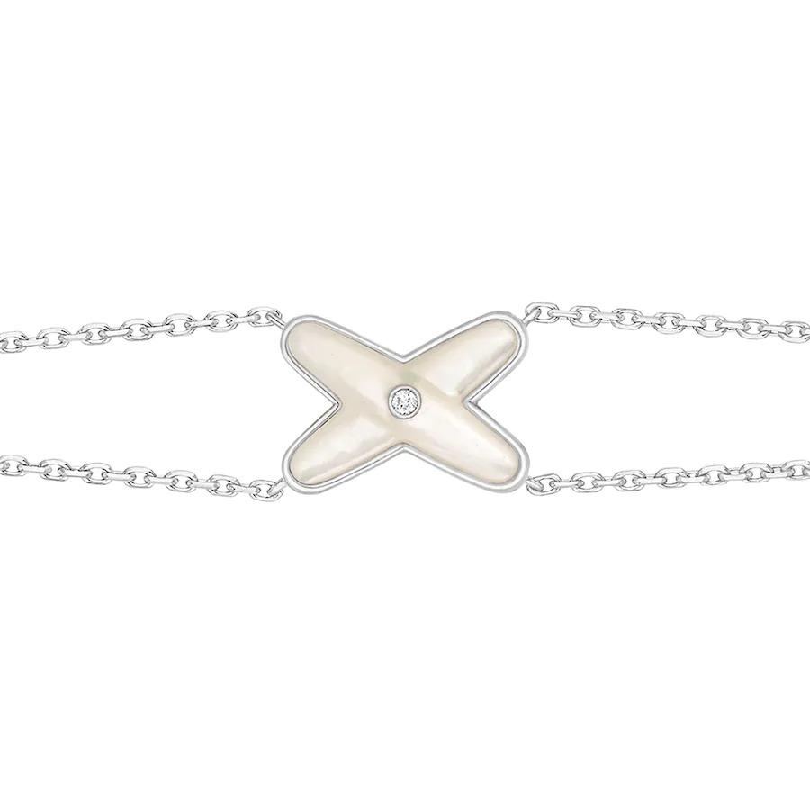 [TOPON]JEUX BRACELET WHITE MOP SILVER 1 DIAMOND