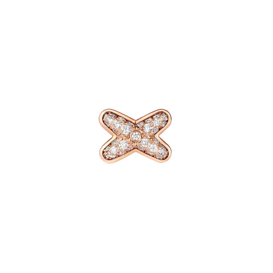 [TOPON]JEUX DE PINK GOLD DIAMOND EARRINGS