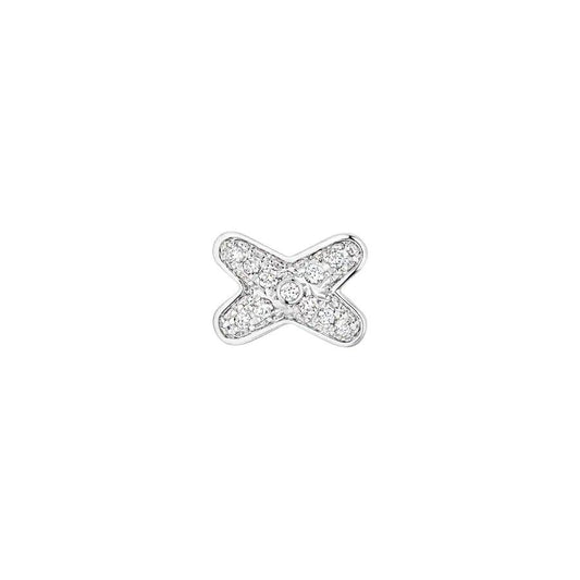 [TOPON]JEUX DE SILVER DIAMOND EARRINGS