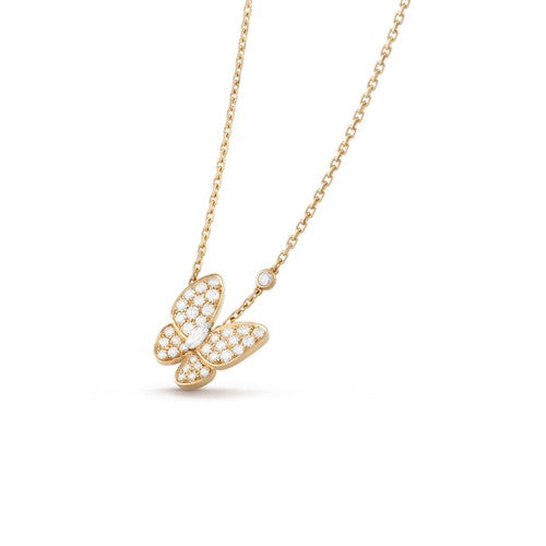 [TOPON]BUTTERFLY DIAMOND NECKLACE