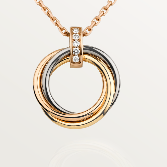 [TOPON]TRINITY NECKLACE GOLD  DIAMONDS