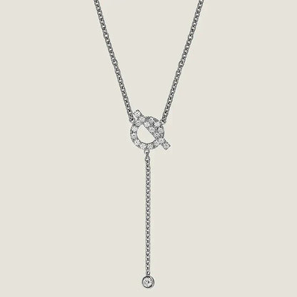 [TOPON]FINESSE SILVER DIAMOND NECKLACE