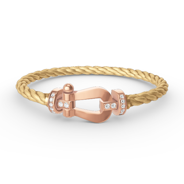 [TOPON]FORCE LARGE HORSESHOE HALF DIAMOND BRACELET ROSE GOLD