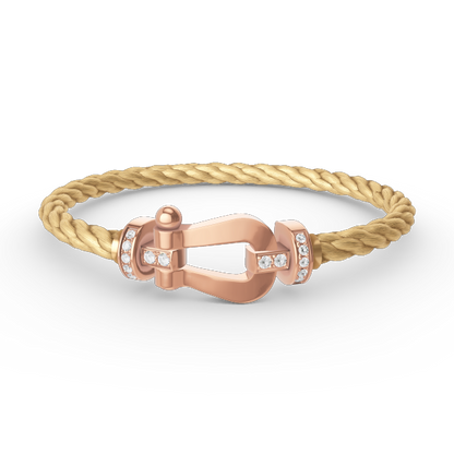 [TOPON]FORCE LARGE HORSESHOE HALF DIAMOND BRACELET ROSE GOLD