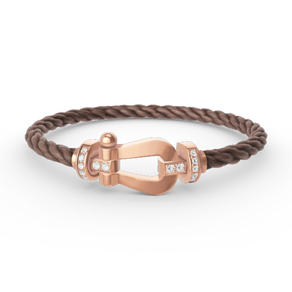 [TOPON]FORCE LARGE HORSESHOE HALF DIAMOND BRACELET ROSE GOLD