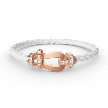 [TOPON]FORCE LARGE HORSESHOE HALF DIAMOND BRACELET ROSE GOLD