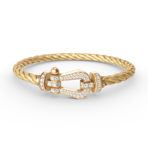 [TOPON]FORCE LARGE HORSESHOE FULL DIAMOND BRACELET GOLD