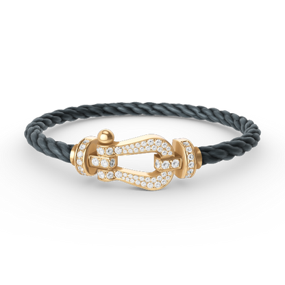 [TOPON]FORCE LARGE HORSESHOE FULL DIAMOND BRACELET GOLD