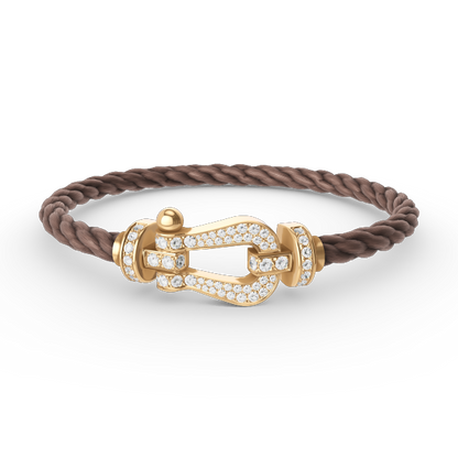 [TOPON]FORCE LARGE HORSESHOE FULL DIAMOND BRACELET GOLD