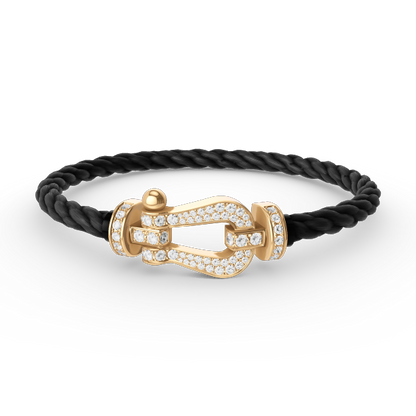 [TOPON]FORCE LARGE HORSESHOE FULL DIAMOND BRACELET GOLD