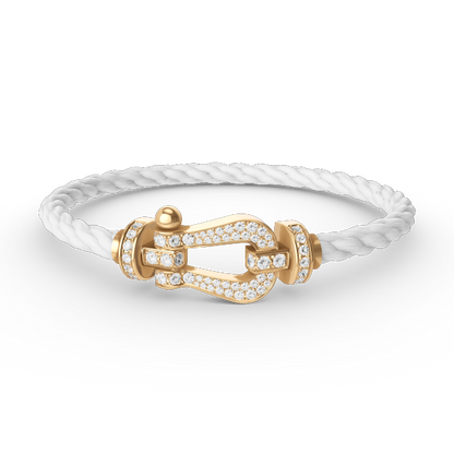 [TOPON]FORCE LARGE HORSESHOE FULL DIAMOND BRACELET GOLD