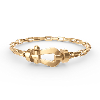 [TOPON]FORCE LARGE HORSESHOE CLASP  METAL BRACELET