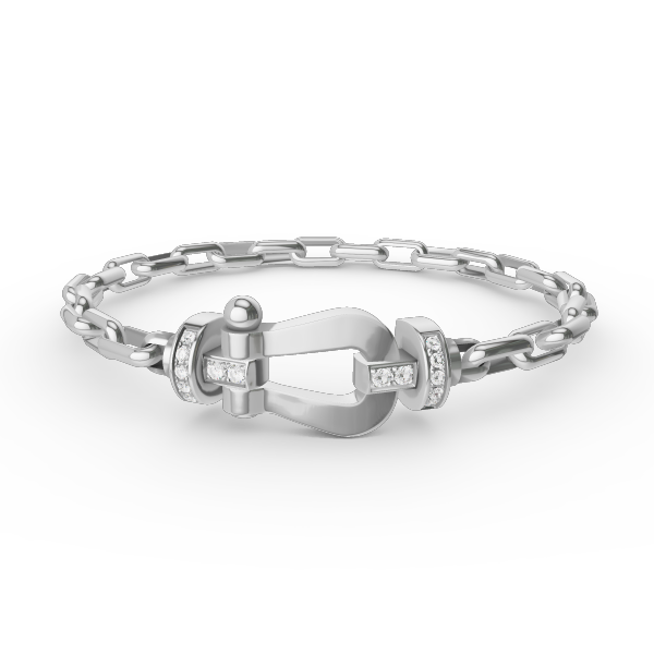 [TOPON]FORCE LARGE HORSESHOE CLASP  METAL BRACELET