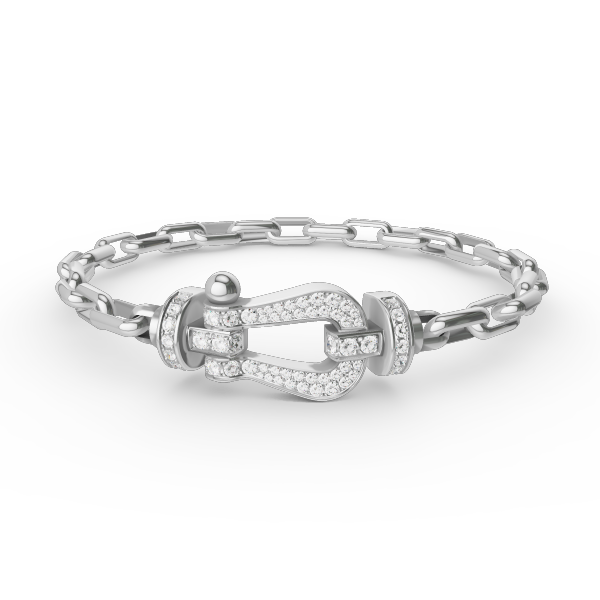 [TOPON]FORCE LARGE HORSESHOE CLASP  METAL BRACELET