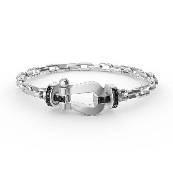 [TOPON]FORCE LARGE HORSESHOE CLASP  METAL BRACELET