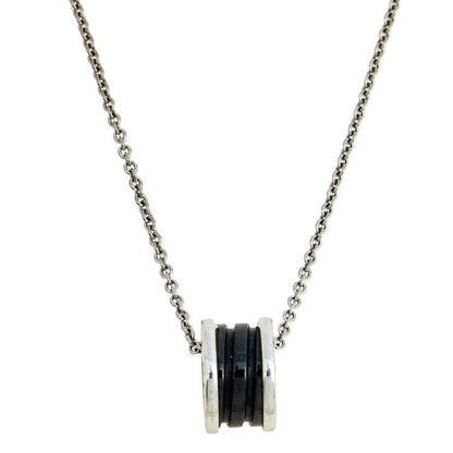 [TOPON]ZERO 1 BLACK CERAMIC SILVER NECKLACE