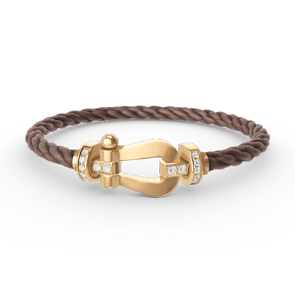 [TOPON]FORCE LARGE HORSESHOE HALF DIAMOND BRACELET GOLD