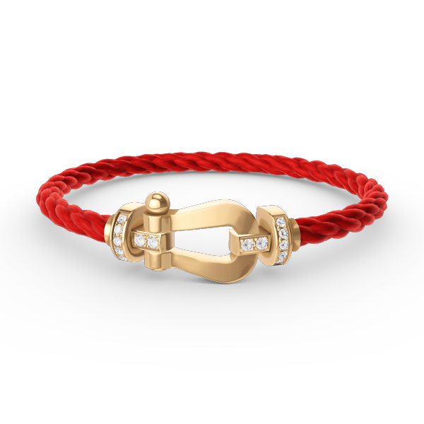 [TOPON]FORCE LARGE HORSESHOE HALF DIAMOND BRACELET GOLD